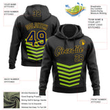 Custom Stitched Black Green-Gold 3D Pattern Design Sports Wear Pullover Sweatshirt Hoodie