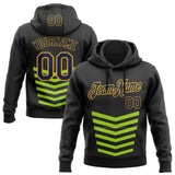 Custom Stitched Black Green-Gold 3D Pattern Design Sports Wear Pullover Sweatshirt Hoodie