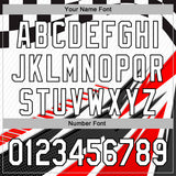 Custom White Black-Red 3D Pattern Design Formula Auto Car Racing Motorsport Sports Pullover Sweatshirt Hoodie