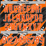 Custom Orange Black-White 3D Pattern Design Formula Auto Car Racing Motorsport Sports Pullover Sweatshirt Hoodie