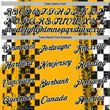 Custom Yellow Black-White 3D Pattern Design Formula Auto Car Racing Motorsport Sports Pullover Sweatshirt Hoodie