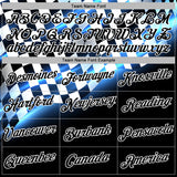 Custom Black Blue-White 3D Pattern Design Formula Auto Car Racing Motorsport Sports Pullover Sweatshirt Hoodie