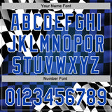 Custom Black Thunder Blue-White 3D Pattern Design Formula Auto Car Racing Motorsport Sports Pullover Sweatshirt Hoodie