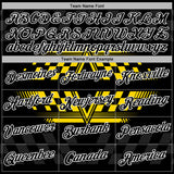 Custom Black Yellow-White 3D Pattern Design Formula Auto Car Racing Motorsport Sports Pullover Sweatshirt Hoodie