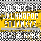 Custom Black White-Yellow 3D Pattern Design Formula Auto Car Racing Motorsport Sports Pullover Sweatshirt Hoodie
