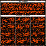Custom Black Orange 3D Halloween Pumpkin Party Costume Ideas Authentic Baseball Jersey