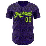 Custom Purple Neon Green-Black 3D Halloween Bat Party Costume Ideas Authentic Baseball Jersey