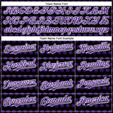 Custom Black Purple-White 3D Halloween Pumpkin Party Costume Ideas Authentic Baseball Jersey