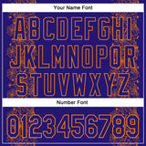 Custom Dark Purple Bay Orange 3D Halloween Spider Net Party Costume Ideas Authentic Baseball Jersey