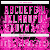 Custom Stitched Black Deep Pink-White 3D Pattern Design Flame Sports Pullover Sweatshirt Hoodie