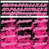 Custom Stitched Black Hot Pink-White 3D Pattern Design Flame Sports Pullover Sweatshirt Hoodie