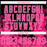 Custom Stitched Black Hot Pink-White 3D Pattern Design Flame Sports Pullover Sweatshirt Hoodie