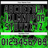 Custom Stitched Black Green-White 3D Pattern Design Flame Sports Pullover Sweatshirt Hoodie
