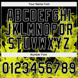 Custom Stitched Black Yellow-White 3D Pattern Design Flame Sports Pullover Sweatshirt Hoodie