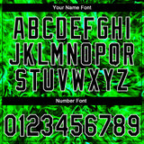 Custom Stitched Black Green-White 3D Pattern Design Flame Sports Pullover Sweatshirt Hoodie