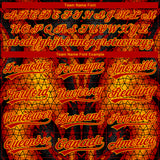 Custom Stitched Black Red-Yellow 3D Pattern Design Flame Sports Pullover Sweatshirt Hoodie