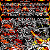 Custom Stitched Black Red Yellow-White 3D Pattern Design Flame Dragon Sports Pullover Sweatshirt Hoodie