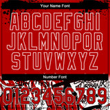 Custom Stitched Red Black-White 3D Graffiti Splash Street Art Sports Pullover Sweatshirt Hoodie