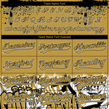 Custom Stitched Old Gold Black-White 3D Graffiti Splash Street Art Sports Pullover Sweatshirt Hoodie