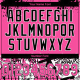 Custom Stitched Pink Black-White 3D Graffiti Splash Street Art Sports Pullover Sweatshirt Hoodie