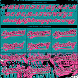 Custom Stitched Teal Pink Black-White 3D Graffiti Splash Street Art Sports Pullover Sweatshirt Hoodie