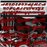 Custom Stitched Black Red Gray-White 3D Graffiti Splash Street Art Sports Pullover Sweatshirt Hoodie