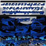 Custom Stitched Black Thunder Blue Gray-White 3D Graffiti Splash Street Art Sports Pullover Sweatshirt Hoodie