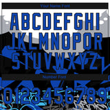 Custom Stitched Black Thunder Blue Gray-White 3D Graffiti Splash Street Art Sports Pullover Sweatshirt Hoodie