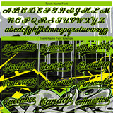 Custom Stitched Black Gray Neon Green Yellow-White 3D Graffiti Splash Street Art Sports Pullover Sweatshirt Hoodie