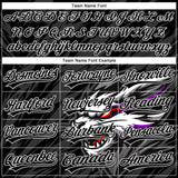 Custom Stitched Black Gray-White 3D Pattern Design Animal Wolf Sports Pullover Sweatshirt Hoodie