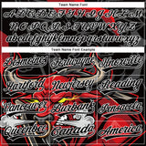 Custom Stitched Black Gray Red-White 3D Pattern Design Animal Bull Sports Pullover Sweatshirt Hoodie