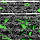 Custom Stitched Black Gray Green-White 3D Pattern Design Animal Snake Sports Pullover Sweatshirt Hoodie