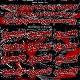 Custom Stitched Black Red Gray-White 3D Pattern Design Animal Snake Sports Pullover Sweatshirt Hoodie