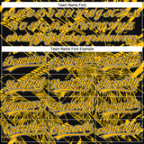 Custom Stitched Black Gold-White 3D Pattern Design Animal Eagle Sports Pullover Sweatshirt Hoodie