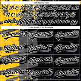 Custom Stitched Black Yellow Gray-White 3D Pattern Design Splash Sports Pullover Sweatshirt Hoodie
