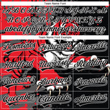 Custom Stitched Black Red Gray-White 3D Pattern Design Animal Tiger Sports Pullover Sweatshirt Hoodie