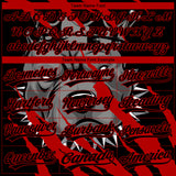 Custom Stitched Black Red Gray-White 3D Pattern Design Animal Pitbull Dog Sports Pullover Sweatshirt Hoodie