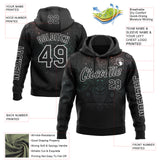 Custom Black White 3D Pattern Design Ethnic Tribal Sportswear Pullover Sweatshirt Hoodie