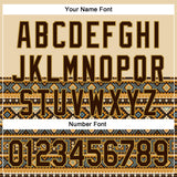 Custom Cream Brown-Old Gold 3D Pattern Design Western Cowboy Tribal Ethnic Sports Pullover Sweatshirt Hoodie