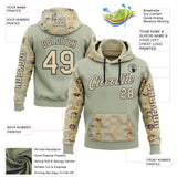 Custom Green City Cream-Black 3D Pattern Design Western Cowboy Tribal Ethnic Sports Pullover Sweatshirt Hoodie