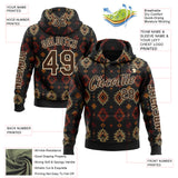 Custom Black Brown-City Cream 3D Pattern Design Western Cowboy Tribal Ethnic Sports Pullover Sweatshirt Hoodie