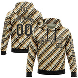 Custom City Cream Black 3D Pattern Design Western Cowboy Tribal Ethnic Sports Pullover Sweatshirt Hoodie