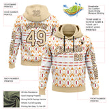 Custom White City Cream-Brown 3D Pattern Design Western Cowboy Tribal Ethnic Sports Pullover Sweatshirt Hoodie