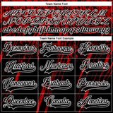 Custom Black Red-White 3D Splash Hockey Lace Neck Jersey