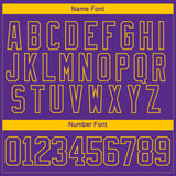 Custom Purple Yellow-White 3D Splash Hockey Lace Neck Jersey