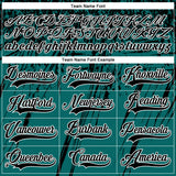 Custom Teal Black-White 3D Splash Hockey Lace Neck Jersey