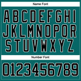 Custom Teal Black-White 3D Splash Hockey Lace Neck Jersey