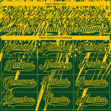 Custom Green Yellow-White 3D Splash Hockey Lace Neck Jersey