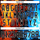 Custom Black White 3D Flame Hockey Lace Neck Jersey