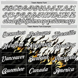 Custom White Black 3D Abstract Flame Sports Pullover Sweatshirt Hoodie